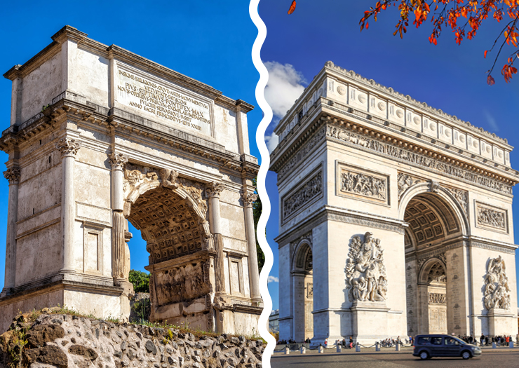Arco de Tito e arco de Paris