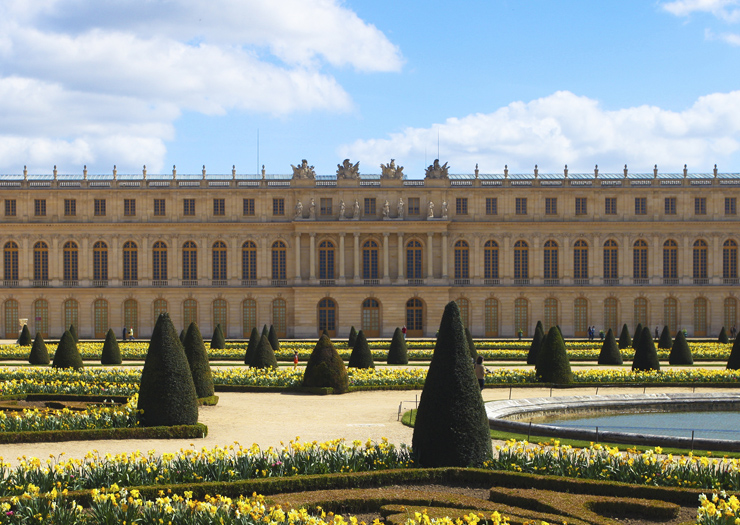 Entrada do Palácio de Versalhes e jardins