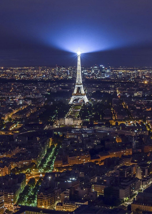 Paris à noite vista da Torre Montparnasse