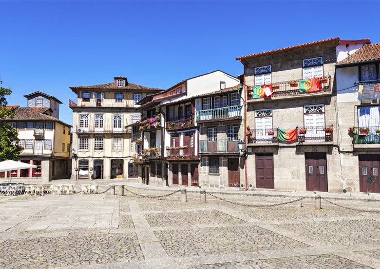 Casas no bairro antigo de Guimarães