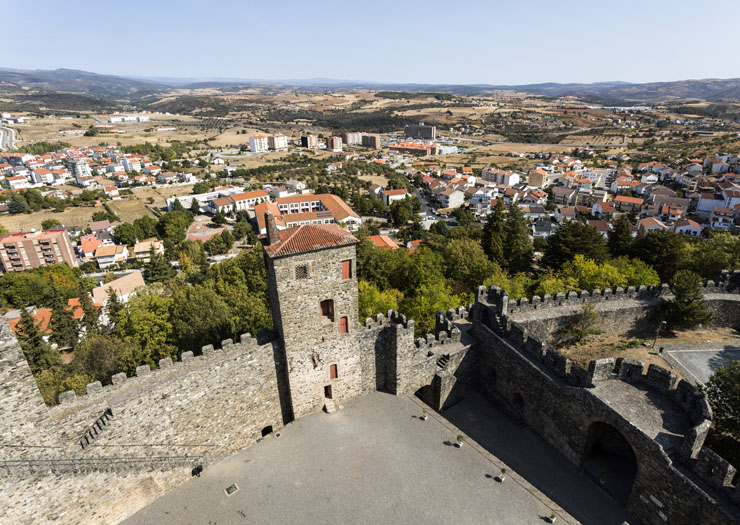 Vista do Castelo da cidade de Bragança