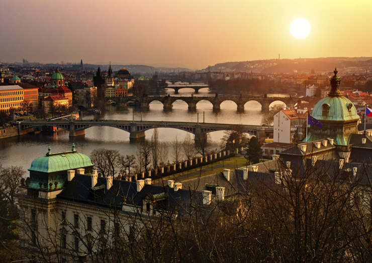 Cidade de Praga ao Pôr do Sol