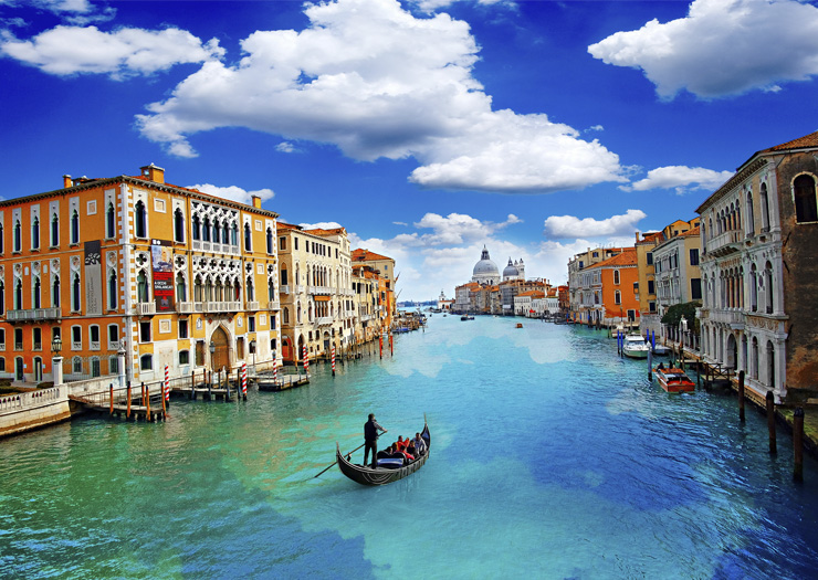 Cidade de Veneza e canal