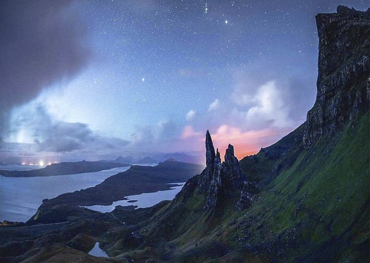 Aurora Boreal na Escócia
