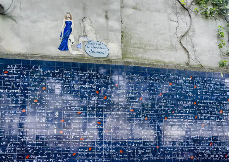Muro do Eu te amo em Montmartre