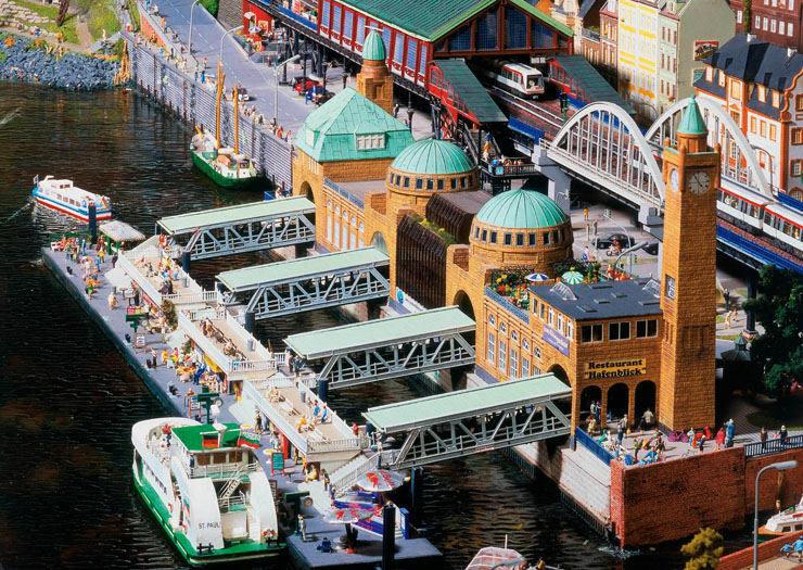 Porto de Hamburgo em miniatura