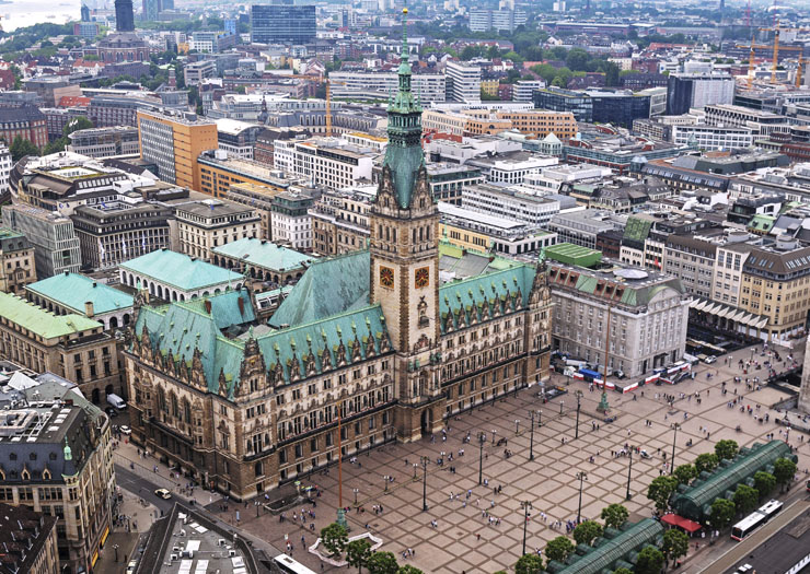 Prefeitura de Hamburgo de cima