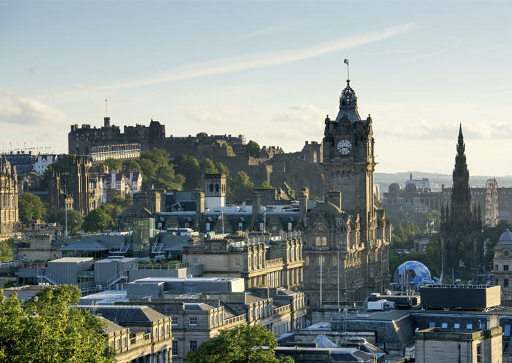 Vista da cidade de Edimburgo