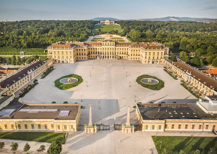 Pátio do Palácio Schönbrunn