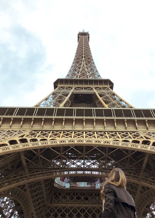 Torre Eiffel vista de baixo