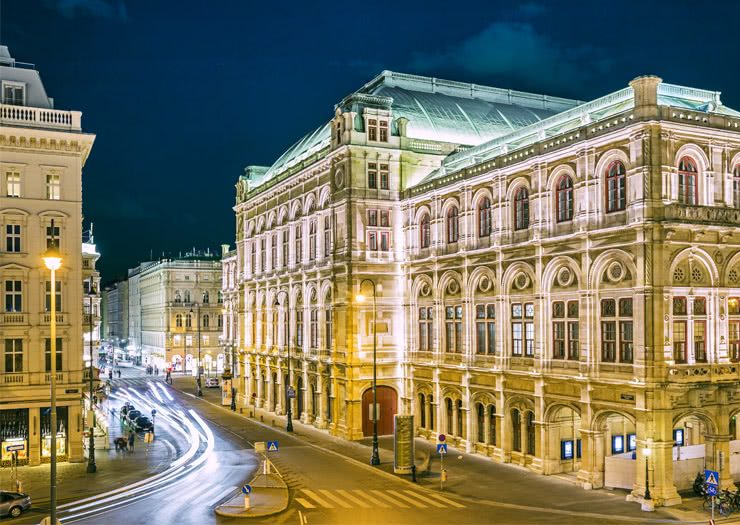 Cidade de Viena à noite