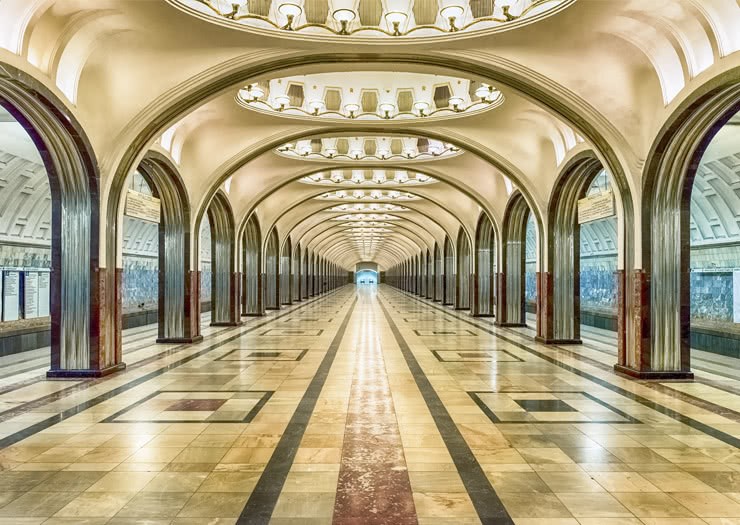 Estação Mayakovskaya em Moscou