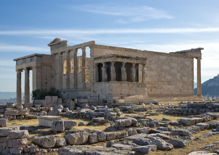 Templo Erecteion na Acrópole de Atenas